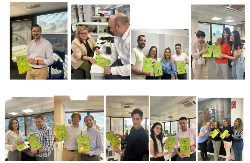Collage trabajadores UCB en campaña Gol a la Epilepsia