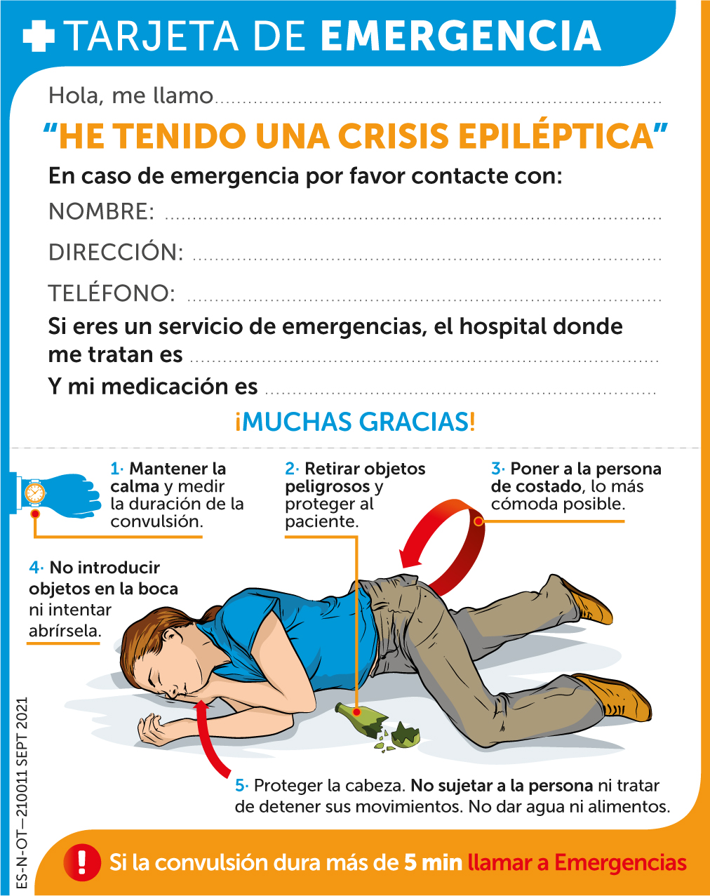 tarjeta de emergencia epilepsia