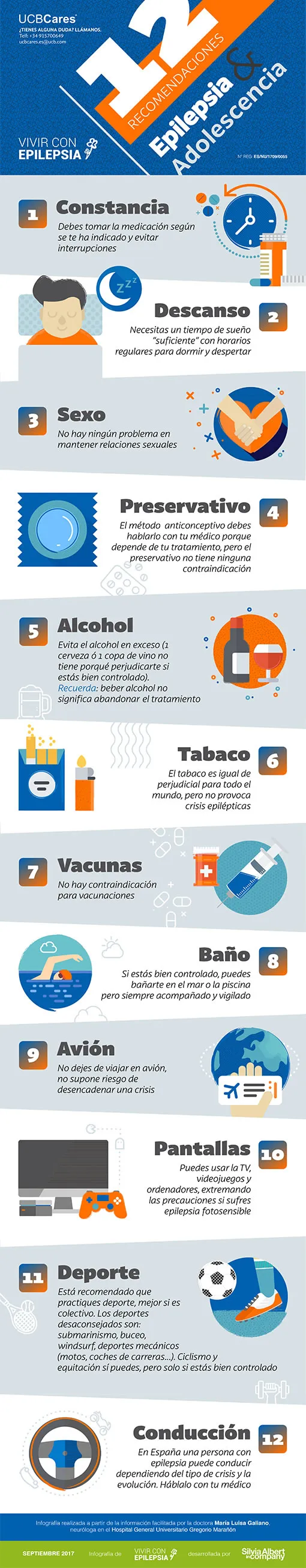 Infografía epilepsia en adolescencia
